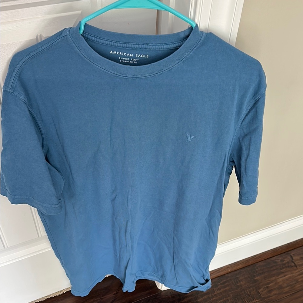 American Eagle Outfitters Men’s Crew Neck T‑Shirt in Slate Blue